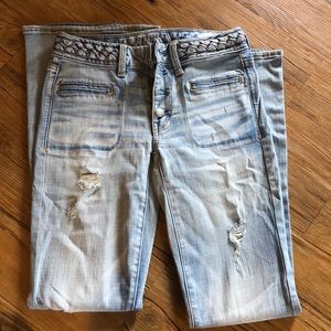 American Eagle High Waisted, Light-Wash Flare